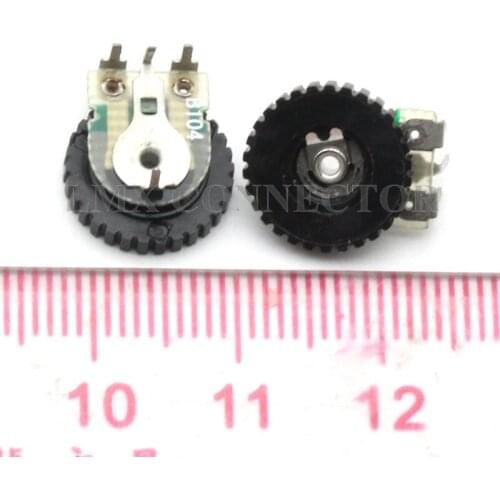20PCS 12*2mm Round Disc Tuning Potentiometer B104 100K 3Pin Dial Potentiometer