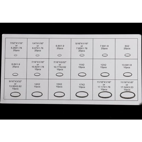 270 Pieces Car Air Conditioning A/C System HNBR O-Ring Assortment Kit Purple