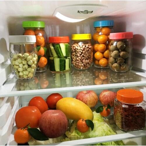 32 Pcs Sealing Cap Multicolor Food Grade Bottle Shutters + Sealing Ring Kit for Kitchen Food Preserved Pickle Cookies Juice Jam