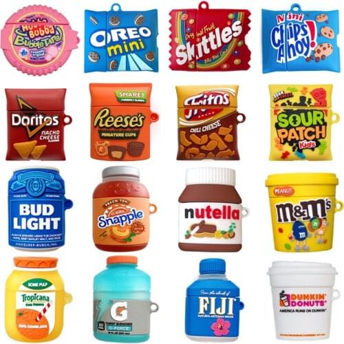 3D Ice Cream Earphone Case for AirPods 1 2 Silicone Chocolate Wireless Headphone Protective Soft Case for Apple Airpods Pro Case