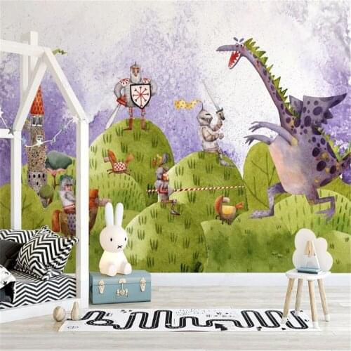 Milofi customized 3D wallpaper mural Nordic hand-painted small fresh medieval tropical plant animal background wall paper