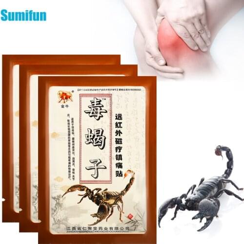 8/24pcs Scorpion Venom Pain Relief Patch Back Muscle Arthritis Joint Knee Shoulder Body Orthotics Plaster Herbal Medical Sticker
