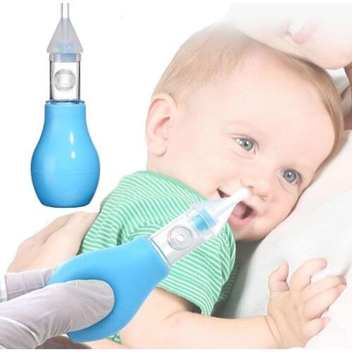 Manual Baby Nasal Aspirator,Snot Sucker, Mucus Sucker PP Silica gel Double Valve Anti-backflow Relieve Occlusion For Infan