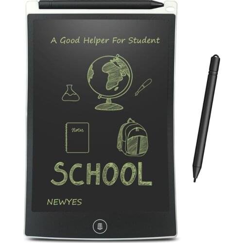 NEWYES 8.5" White LCD Mini Cheap Tablets eWriter Can Be Used as Whiteboard Bulletin Memo Board with Portablet Sleeve and Magnet