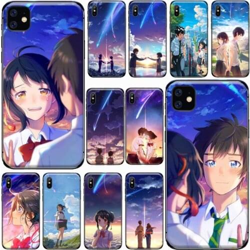 Your Name anime manga Phone Cases for iPhone 11 12 pro XS MAX 8 7 6 6S Plus X 5S SE 2020 XR Luxury brand shell funda coque
