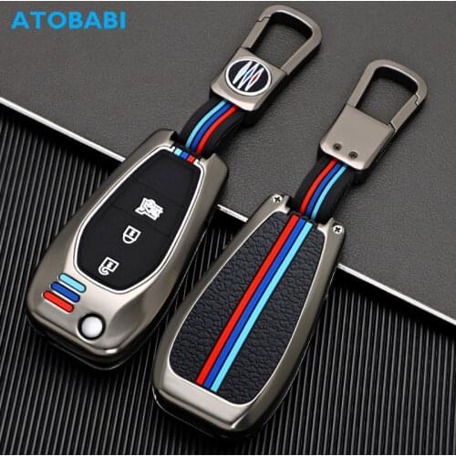 Zinc Alloy Car Key Case 3 Buttons Folding Remote Control Fobs Protector Cover For Chevrolet Cruze 2016 2017 2018 2019 Sonic Trax