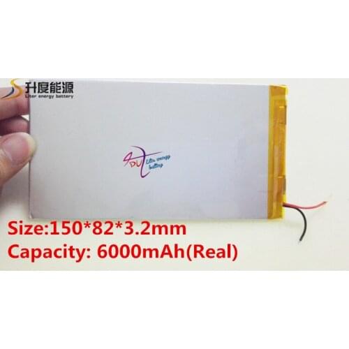 Good Qulity 3.7V 6000mAH Li-ion battery for V88,V971, M9 Tablet PC 3.2*82*150mm