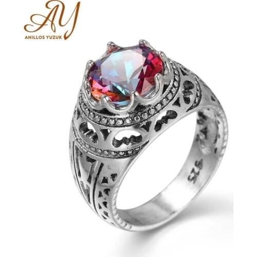 Anillos Yuzuk New Fashion Classic Colour Topaz Natural Crystal Luxury Jewelry Brand Wedding Engagement For Women Gift