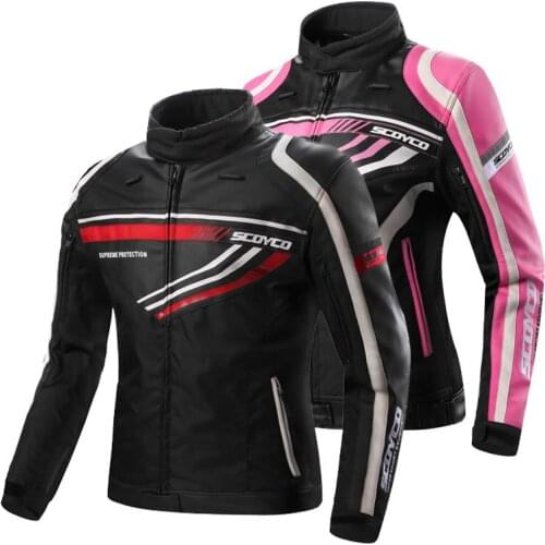 Women men leather Motorcycle racing couple jacket CE approved riding suit apparel oxford microfiber garment with protect armor