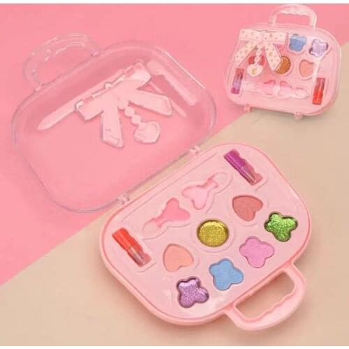 Princess Girls Makeup Kids Cosmetics Make Up Set Washable Beauty Makeup Box Baby Gift Toys for Girls Birthday Pretend Play