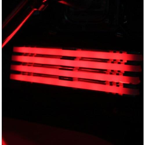 Newest Desktop Computer Add On Cards Cooling Case Decoration Monochrome LED Memory Vest Thermal RAMs Vest Light Heatsink Shell