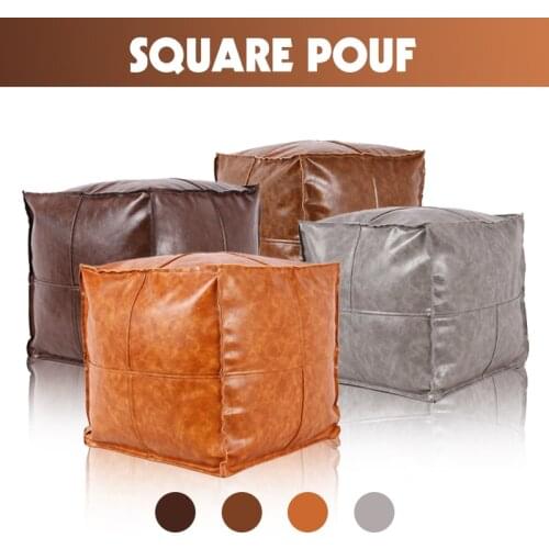 New Style Seat Tatami Square Cushion Cover Living Room Bay Window Cushion Leather Futon Lazy Sofa Shoe Changing Stool Covers