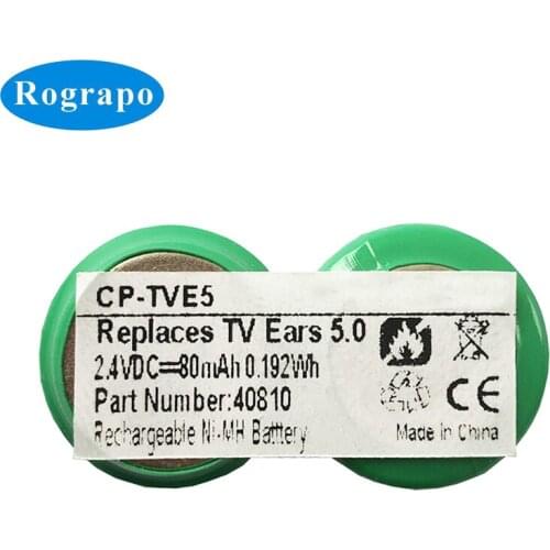 New Battery For TV EARS 5.0 40810 Wireless Headset Accumulator 2.4V 80mAh Ni-MH Replacement Batterie