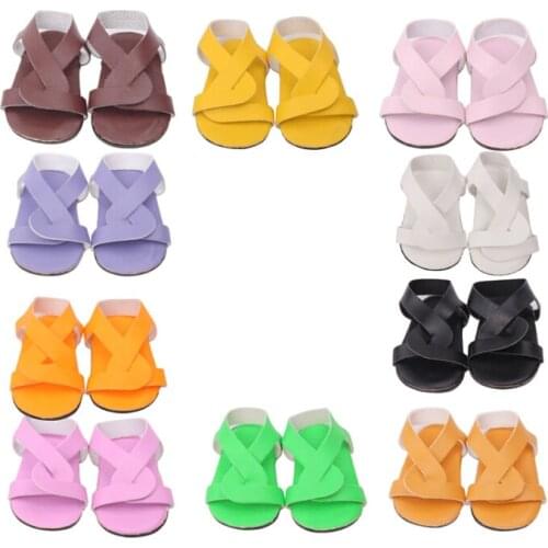 New Style Sandals Shoes Fit 17 inch 43cm Doll Born Baby Doll Accessories For Baby Birthday Festival Gift