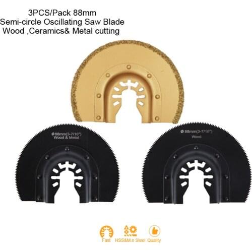 Oscillating Multi Tool Saw Blades Metal Wood Ceramics Cutter 3PCS Renovator Accessory