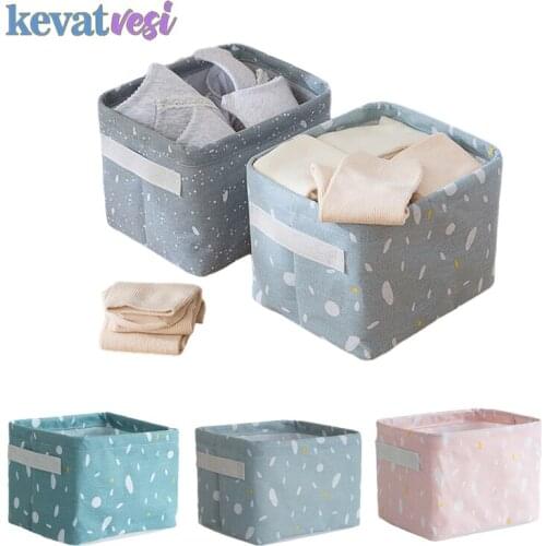 Portable Desktop Storage Basket Box Folding Storage Box Keys Underwear Toy Makeup Organizer Bathroom Accessories Home Organizer