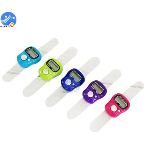 Portable Electronic Digital Counter Mini LCD Hand Held Finger Ring Tally Counter Stitch Marker Plastic Row Counter