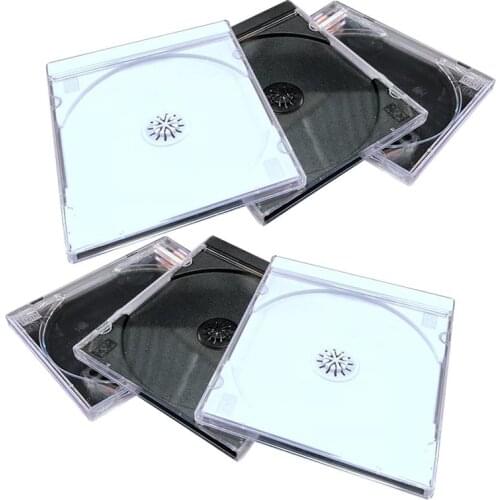 6pcs Portable CD Storage Box Durable DVD Box Plastic DVD Case CD Package Case for Home Cinema Shop Travel