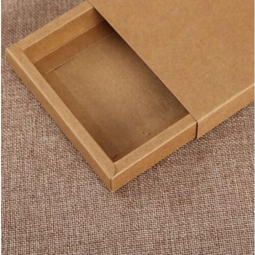 CMYK printing Brown Kraft Cardboard Drawer Packaging Sliding Box for Socks custom packaging solutions ---DH10097