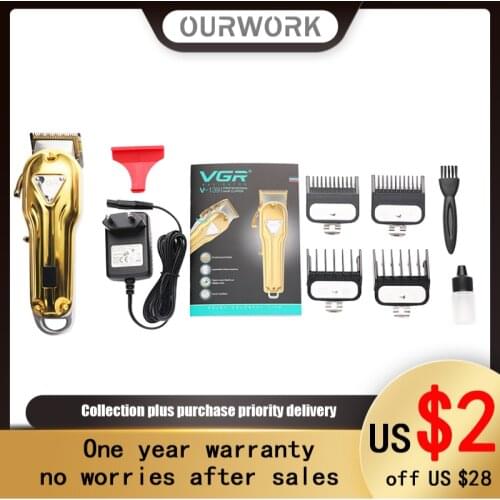 Professional Full Metal Electric Clipper Rechargeable High-Power Lithium Battery With LCD Oil Head Fader