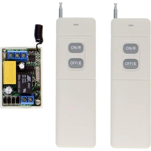 3000m Long Distance AC 220V 1 CH 1CH Relay RF Switch Remote Control 2CH Transmitter + Mini 10A Receiver 315/ 433,Inter-lock