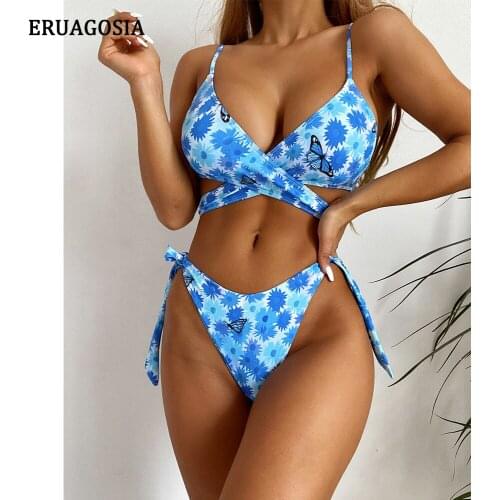 Sexy Bikinis 2021 Women Swimwear Swimsuit Push Up High Cut Brazilian Biquini Bikini Set Butterfly Bathing Suit Female Beach Wear