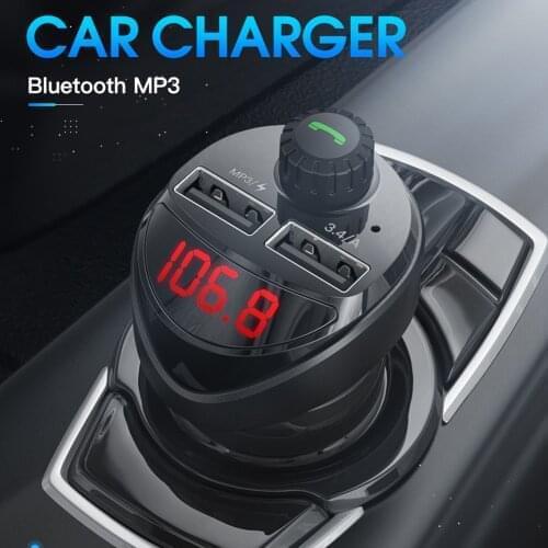 Universal Car Charger FM Transmitter Bluetooth Car Audio MP3 Player TF Card Car Kit 3.4A Dual USB Car Phone Charger