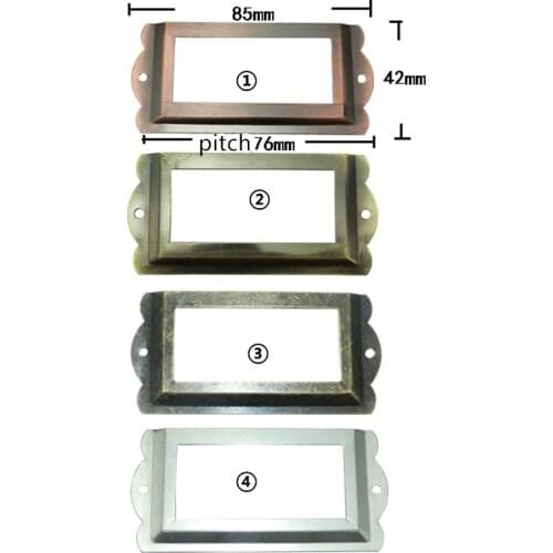 Vintage Metal Kitchen Drawer Cabinet Door Handle Furniture Knobs Cupboard Modern Shell Pull Handles,Card Holder,85*42mm,1PC