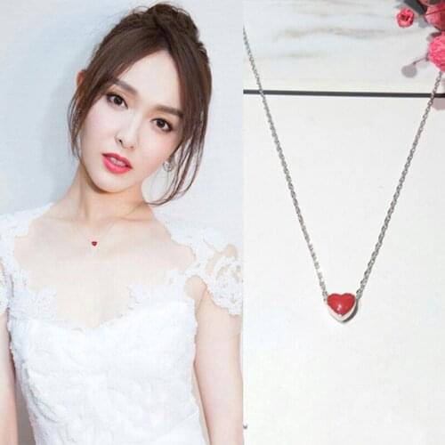 Bohemian Vintage Long Red Love Heart Necklaces For Women Charm Choker Necklace Boho Jewelry New Christmas Gifts