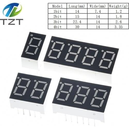10PCS 0.36inch LED display 7 Segment 1 Bit/2 Bit/3 Bit/4 Bit Digit Tube Red Common Cathode / Anode Digital 0.36 inch led