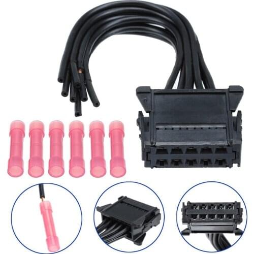 10 Pins Car Heater Blower Resistor Wiring Loom Harness Connector for Renault Megane 2 Scenic II 8200729298