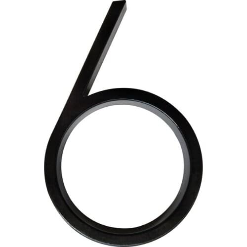 12cm Big 3D Modern House Number Door Home Address Numbers for House Number Digital Door Outdoor Sign Plates 5 Inch. #0-9 Black