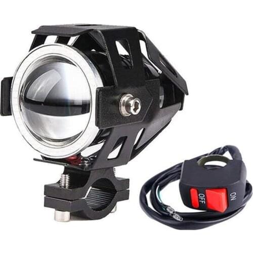 2PCS 125W Motorcycle Headlight Spotlight 3000LM Moto 12V U7 LED Driving Fog Head spot Light Motorbike Decorative Lamp
