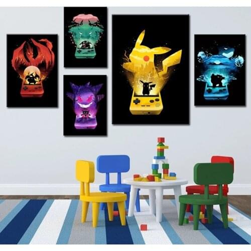5D DIY Diamond Painting Anime Pokemon Crystal Art Cross Stitch Kits Cartoon Mosaic Rhinestone Embroidery Home Decor