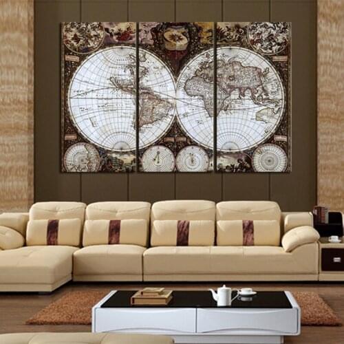 Classic style home decoration 5d diy diamond painting 3pcs/set 100% resin round square drill full diamond embroidery triptych