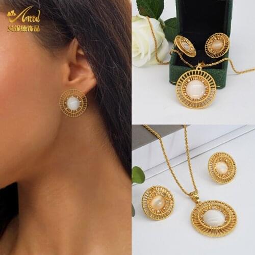ANIID Jewery Necklace Set Woman Fashion Jewelery 24K Gold Plated Earring Wedding New Trend 2020 Luxury Brands African Costume