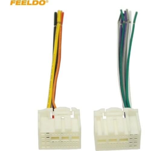 FEELDO Car Stereo Wire Harness Adapter Connector Plug Into Radio For KIA K2/K3/K4/Elantra/Mistra/Tucson (16~17)