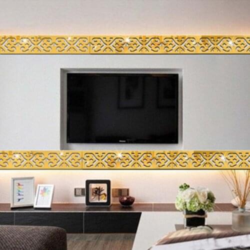 Decoration Wall Sticker Gold/Silver Home House Living Room Modern Mural