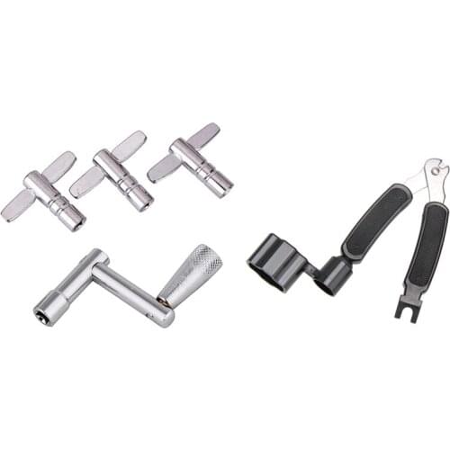 Integrated Bridge Pin Puller for Acoustic Instruments Pro Winder String Winder & Drum Keys 4 Pack Drum Tuning Key
