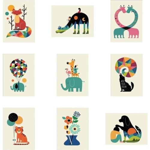 GATYZTORY Diy Painting By Numbers Cartoon Animals Acrylic Paint On Canvas Drawing Coloring By Numbers For Diy Gift Wall Art pict