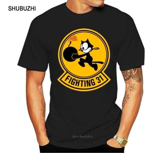 Cool Summer Tees Fighting 31st Strike Fighter Squadron 31 Vfa-31 Us Navy Usn Black Short Sleeve Shirt
