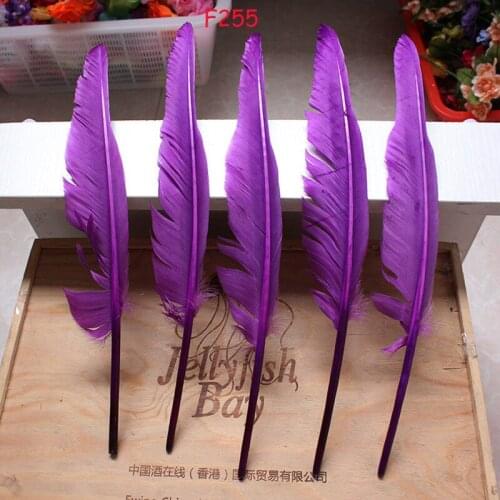 Beautiful! 50pcs/lot Purple feathers 30-35cm/12-14inch Natural Turkey feathers wedding party decoration craft feathers