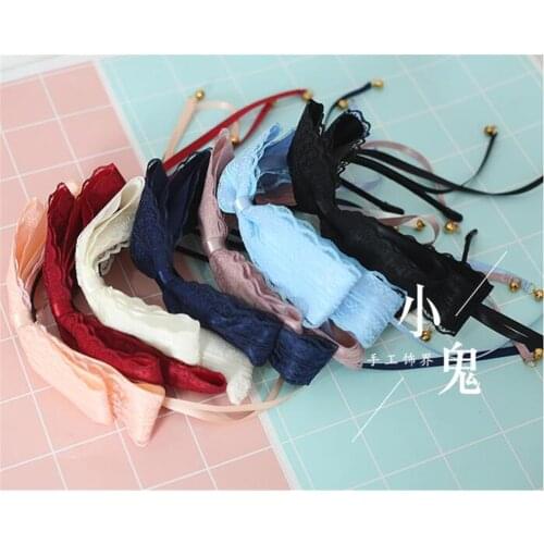 Lace big Bow Ribbon hair hoop Handmade Hair Accessories Lolita Cosplay Femal Sweet Headwear B560