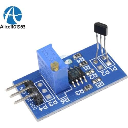 LM393 Hall Sensing Probe Hall Switch Sensor Module Motor Speed Test 5V/3.3V Magnetic Detect Car For Arduino PCB board
