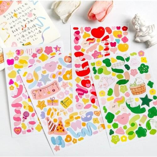 Cute Special-shaped Ribbon Stickers DIY scrapbook base collage mobile computer diary happy plan gift sealing decoration stickers