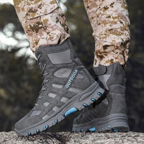 Mens Mountain Boots Hiking Shoes Trekking Military Tactical Combat Outdoor Treking Wandelschoenen Heren Botas Senderismo Hombre