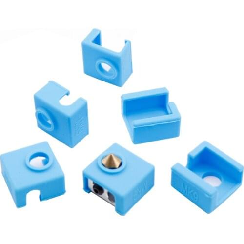 Heater Block Silicone Insulation Sock M6 nozzles for MK8 MK7 MK9 hotend a6 a8 e10 e12 ender-3 CR-10 Prusa I3 3D Printer Parts