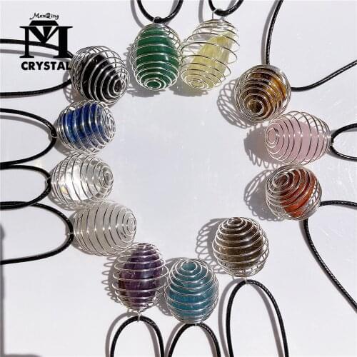 Natural Raw Crystal Stone Pendant Healing Gemstone Divination Spiritual Meditation Jewelry Necklace Gift