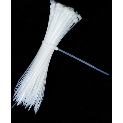 ZHEJIN 100pcs 60/80/100/120/150/200mm White Black Milk Cable Wire Zip Ties Self Locking Nylon Cable Tie(width 1.9mm)