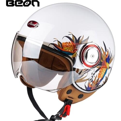 Four seasons electric Motorcycle Helmet BEON B110B 3/4 open face Moto Accessories Motocross scooter Bicycle helmets